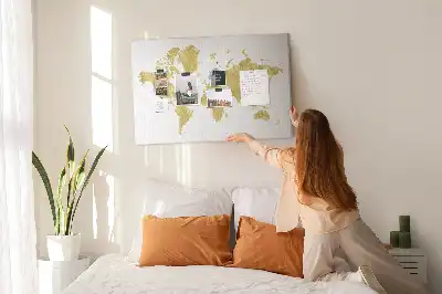 Korkowa tablica Złota mapa świata