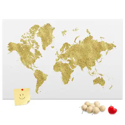 Korkowa tablica Złota mapa świata