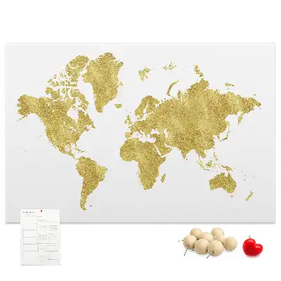 Korkowa tablica Złota mapa świata