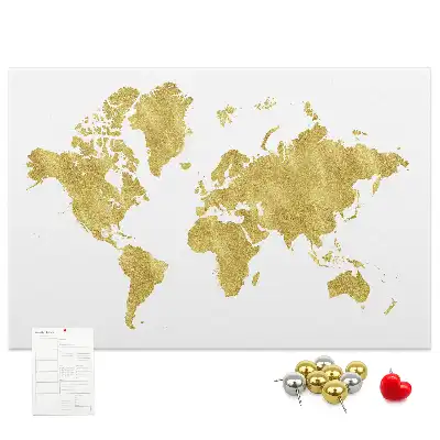 Korkowa tablica Złota mapa świata