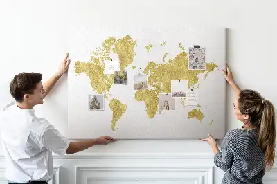 Korkowa tablica Złota mapa świata