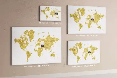 Korkowa tablica Złota mapa świata