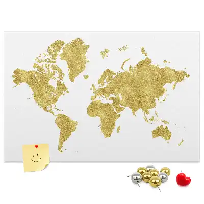 Korkowa tablica Złota mapa świata