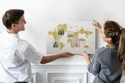 Korkowa tablica Złota mapa świata