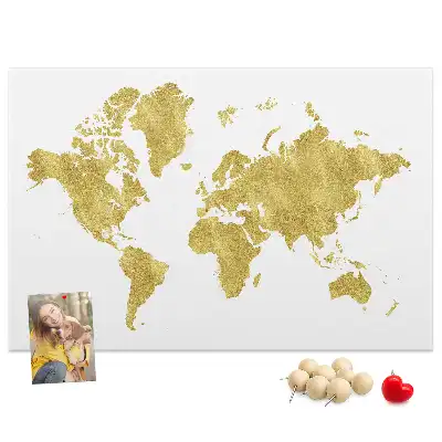 Korkowa tablica Złota mapa świata