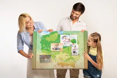 Tablica korkowa dla dzieci Mapa fizyczna Polski