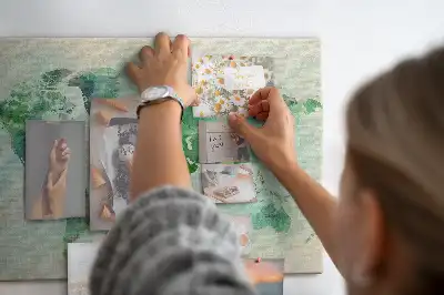 Tablica korkowa ozdobna Akwarela mapa świata