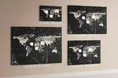 Korkowa tablica Mapa świata dolar