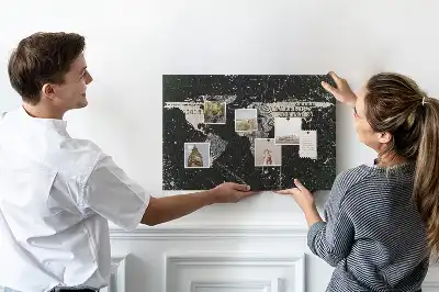 Korkowa tablica Mapa świata dolar