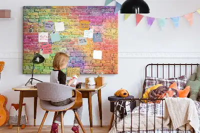 Tablica korkowa dla dzieci Pomalowana ściana