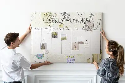 Tablica korkowa Kaktusowy tygodniowy planer