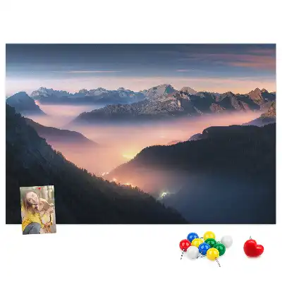 Tablica korkowa dla dzieci Szczyty gór krajobraz