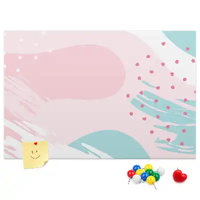Tablica korkowa z motywem pastelowej abstrakcji