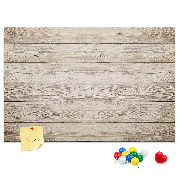 Korkowa tablica z drewnianymi panelami