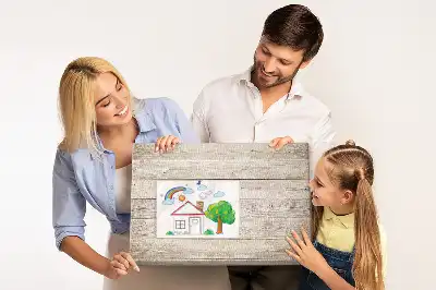 Korkowa tablica z drewnianymi panelami