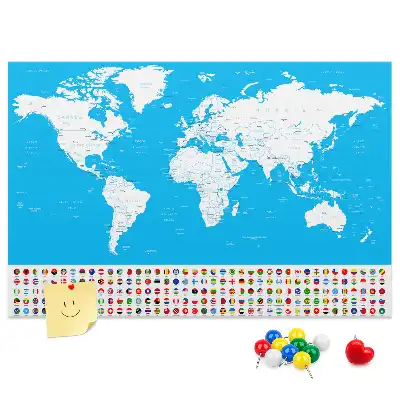 Tablica korkowa ozdobna Mapa konturowa państw