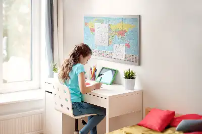 Tablica korkowa ozdobna Geografia mapa świata
