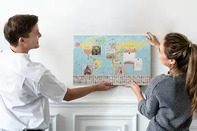 Tablica korkowa ozdobna Geografia mapa świata