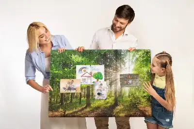 Ozdobna tablica korkowa Las wschód słońca
