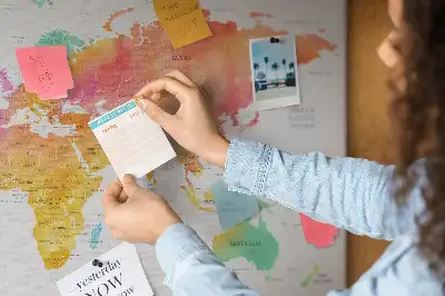 Tablica korkowa Akwarelowa mapa świata