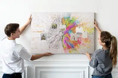 Tablica korkowa dla dzieci Abstrakcja mózg