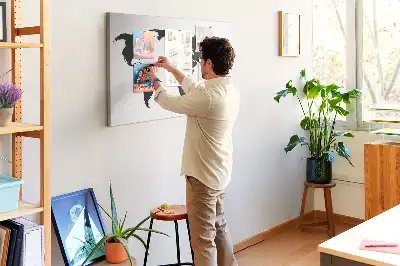 Tablica korkowa dla dzieci Czarna mapa świata