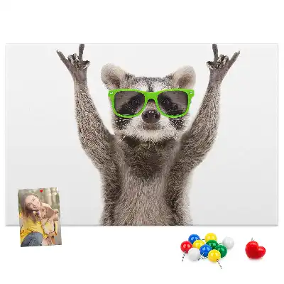 Ozdobna tablica korkowa Szop w okularach