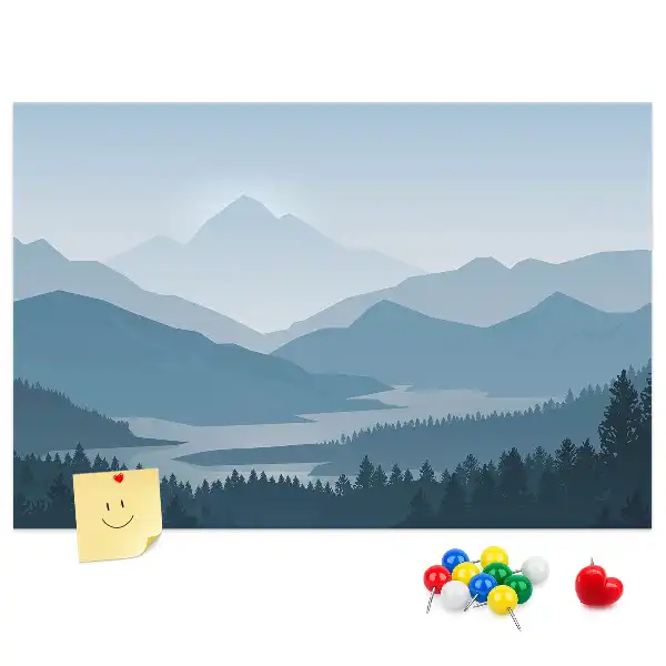 Tablica korkowa dla dzieci Panorama pasma górskiego