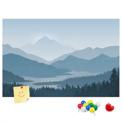 Tablica korkowa dla dzieci Panorama pasma górskiego