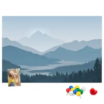 Tablica korkowa dla dzieci Górski krajobraz