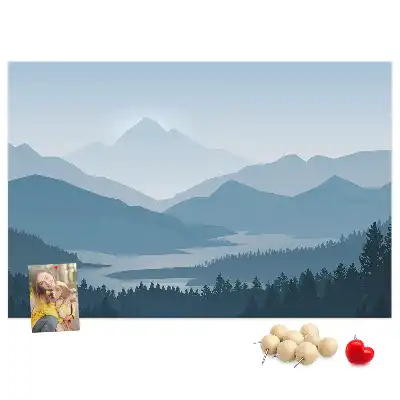 Tablica korkowa dla dzieci Panorama pasma górskiego