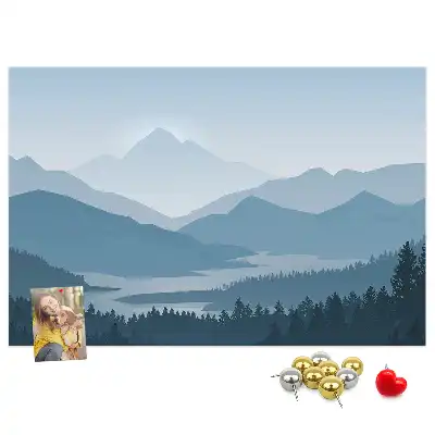 Tablica korkowa dla dzieci Górski krajobraz