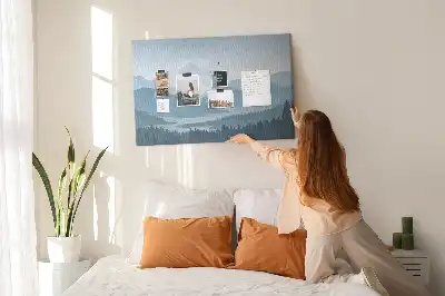 Tablica korkowa dla dzieci Panorama pasma górskiego