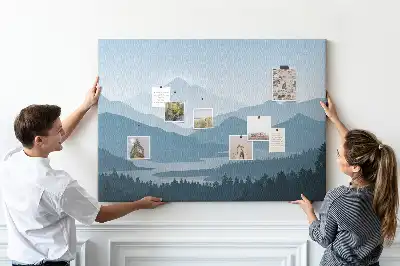 Tablica korkowa dla dzieci Panorama pasma górskiego