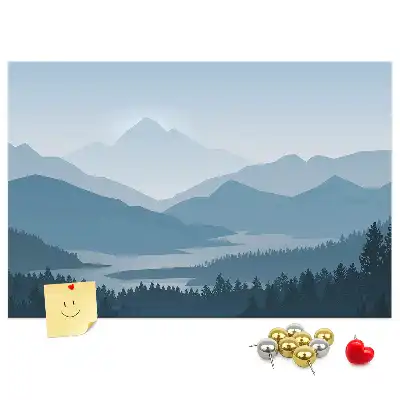 Tablica korkowa dla dzieci Górski krajobraz