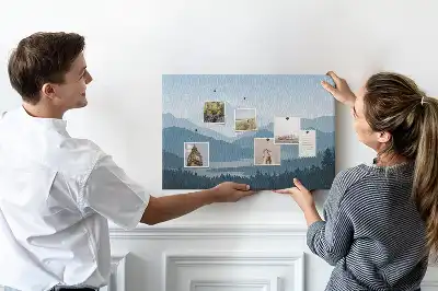 Tablica korkowa dla dzieci Panorama pasma górskiego