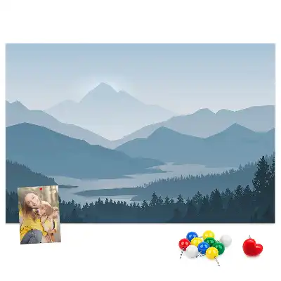 Tablica korkowa dla dzieci Panorama pasma górskiego