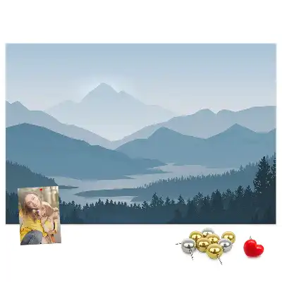 Tablica korkowa dla dzieci Panorama pasma górskiego