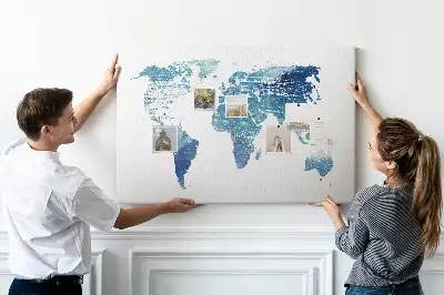 Tablica korkowa dla dzieci Mapa świata