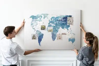 Tablica korkowa dla dzieci Mapa świata