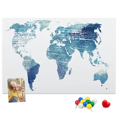 Tablica korkowa dla dzieci Mapa świata