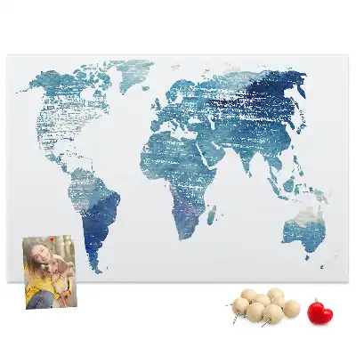 Tablica korkowa dla dzieci Mapa świata