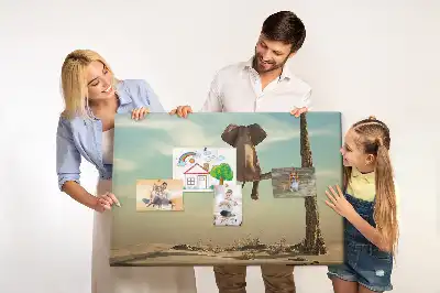 Ozdobna tablica korkowa Słoń na drzewie