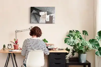 Tablica korkowa Abstrakcja trójkąty