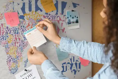 Tablica korkowa ozdobna Mapa świata kraje