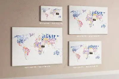 Tablica korkowa ozdobna Mapa świata kraje