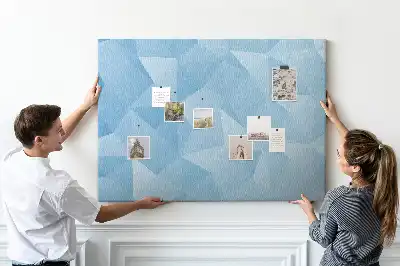 Tablica korkowa dla dzieci w geometryczne trójkąty abstrakcyjne