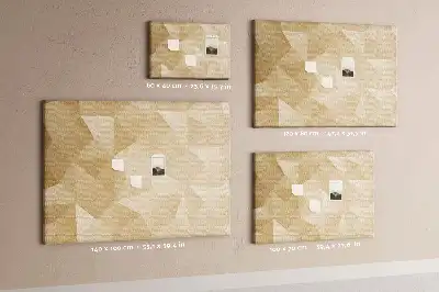 Korkowa tablica Trójkąty abstrakcja