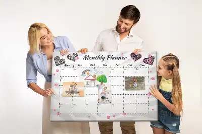 Ozdobna tablica korkowa planer miesięczny Moda
