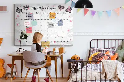 Ozdobna tablica korkowa planer miesięczny Moda